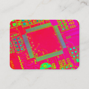Colorful Abstract Circuitry Business Card
