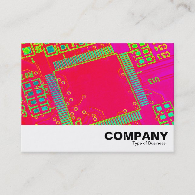 Colorful Abstract Circuitry Business Card (Front)