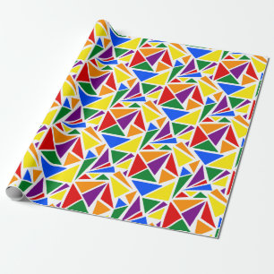 Colorful Abstract Classic LGBTQ Rainbow Flag Wrapping Paper