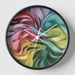 Colorful Abstract Clock: Modern Home Decor Clock