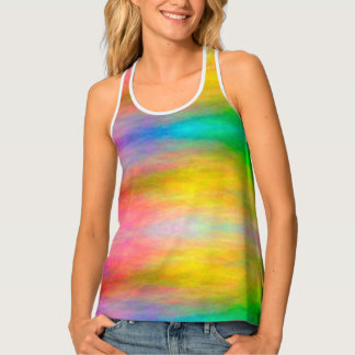 Colorful Abstract Clouds Tank Top