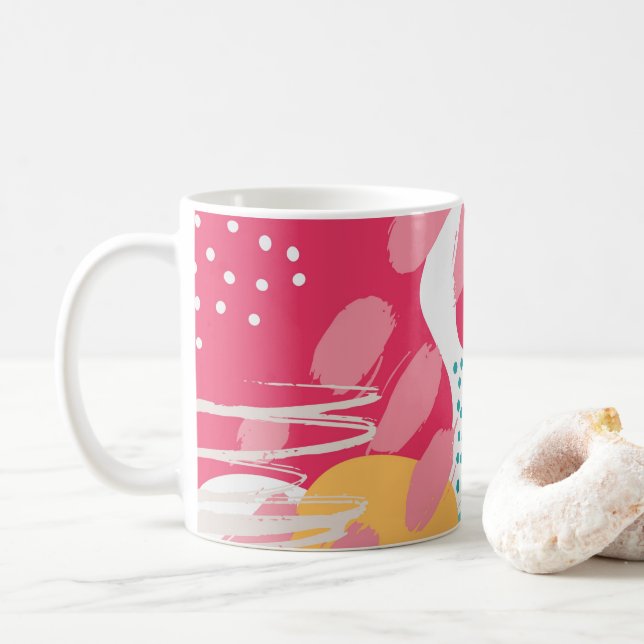 Colorful Abstract Coffee Mug (With Donut)