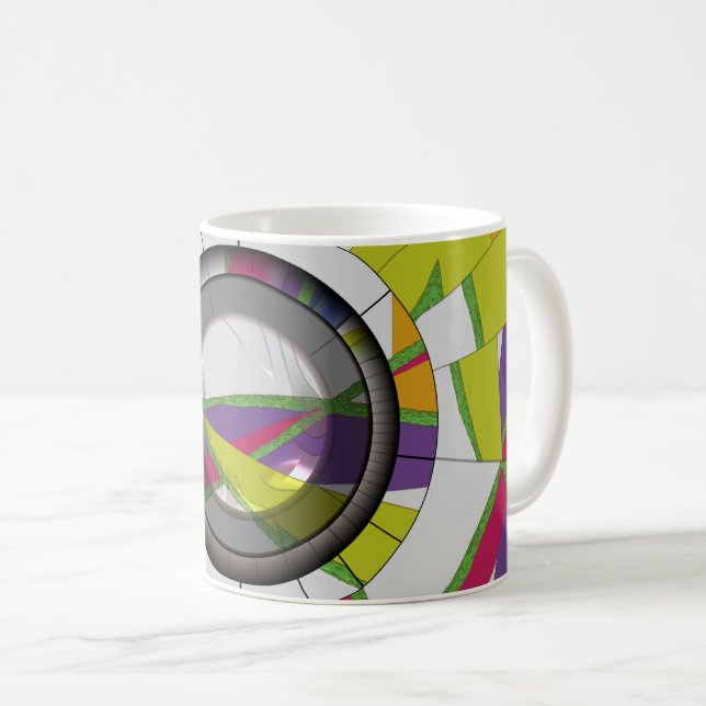 Colorful Abstract Coffee Mug (Front Right)