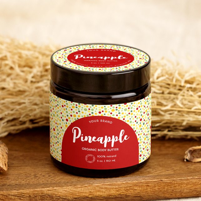 Colorful Abstract Cosmetics Jar Wrap Around Label (Creator Uploaded)