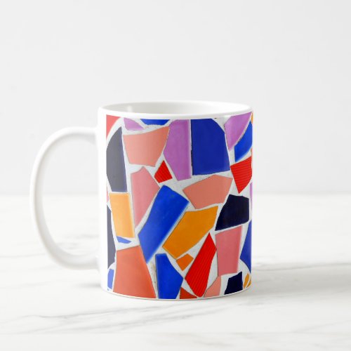 Colorful Abstract Cracked Tile Background Coffee Mug