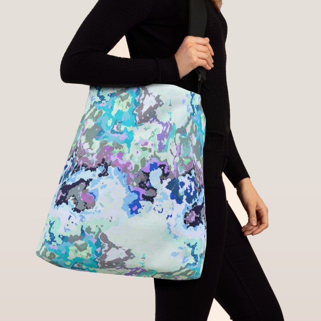 Colorful Abstract Crossbody Bag (Close Up)