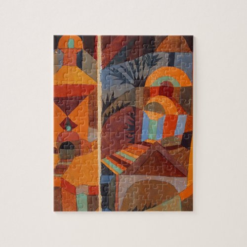 Colorful Abstract Cubism Klee Modern Art Jigsaw Puzzle