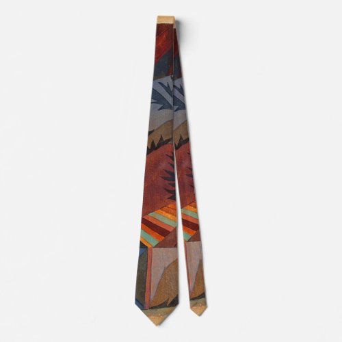 Colorful Abstract Cubism Klee Modern Art Neck Tie