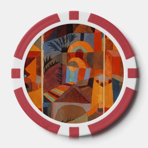 Colorful Abstract Cubism Klee Modern Art Poker Chips