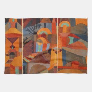 Colorful Abstract Cubism Klee Modern Art Towel