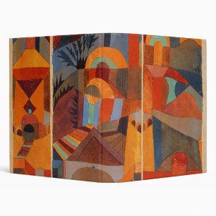 Colorful Abstract Cubism Klee Temple Gardens Binder