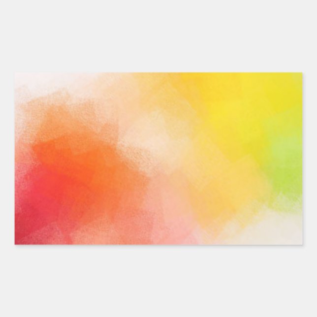 Colorful Abstract Custom Blank Modern Template Rectangular Sticker (Front)