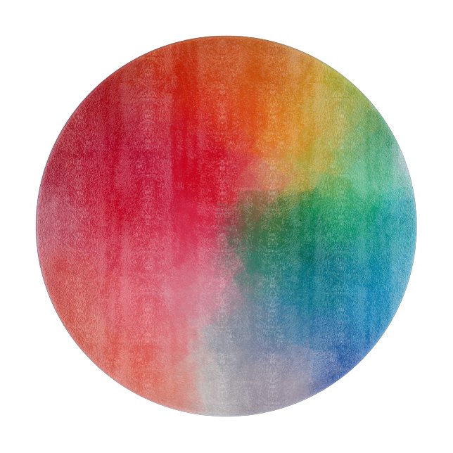 Colorful Abstract Custom Blank Template Elegant Cutting Board (Front)