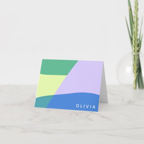 Colorful Abstract Cute Personalized Stationery Note Card