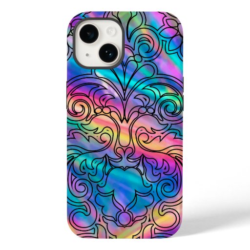 Colorful Abstract Damask Pattern Case-Mate iPhone 14 Case