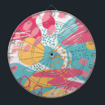 Colorful Abstract Dart Board<br><div class="desc">Elevate your style with this abstract pattern, perfect for adding a touch of modern art to your everyday essentials. The dynamic shapes and soft colors create a striking design that blends creativity with sophistication. Whether for personal use or as a gift, this versatile pattern complements any product, bringing a unique...</div>