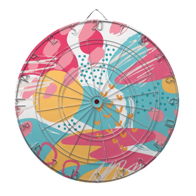Colorful Abstract Dart Board (Front)