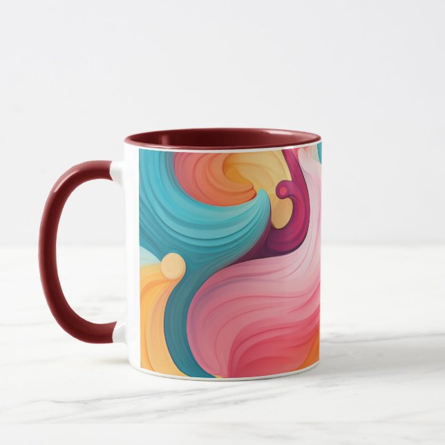 Colorful Abstract Design Coffee Mug (Left)