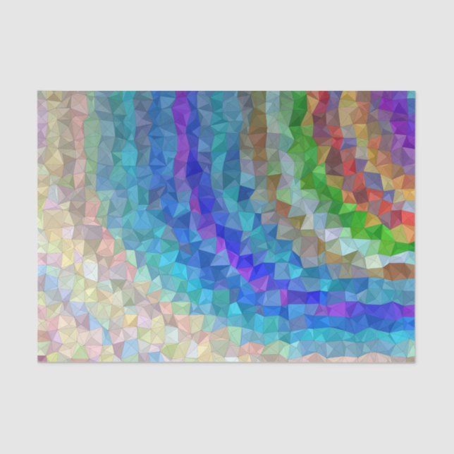 Colorful Abstract Design Decoupage Background Tissue Paper (Front)