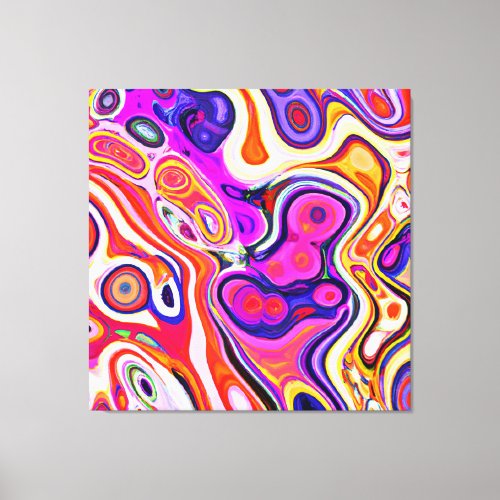 Colorful Abstract Design in Focus Canvas Print