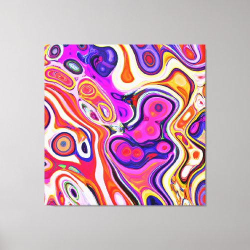 Colorful Abstract Design in Focus Canvas Print