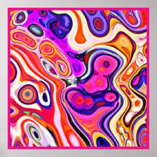 Colorful Abstract Design in Focus Poster
