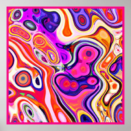 Colorful Abstract Design in Focus Poster