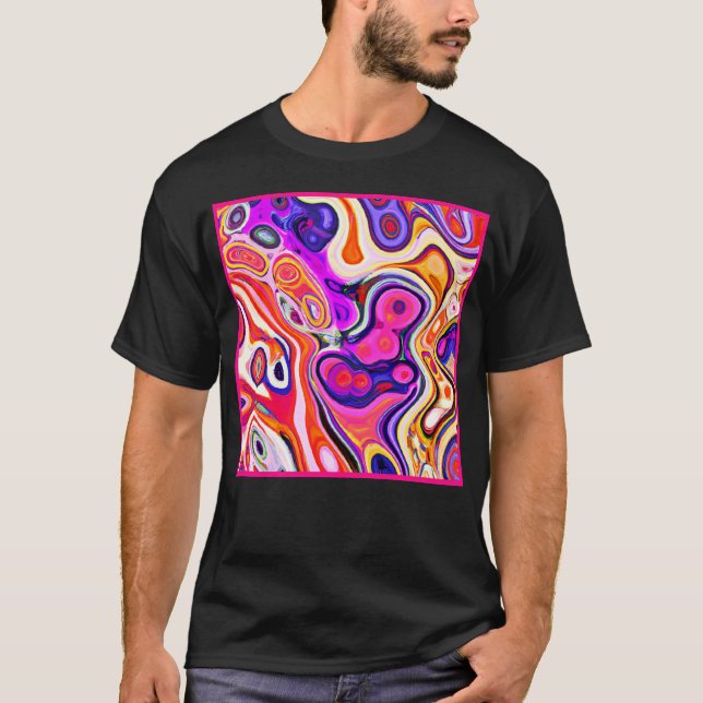 Colorful Abstract Design in Focus T-Shirt (Front)
