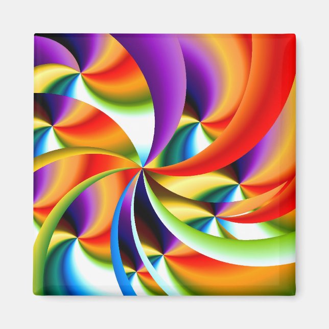 Colorful Abstract Design Magnet (Front)