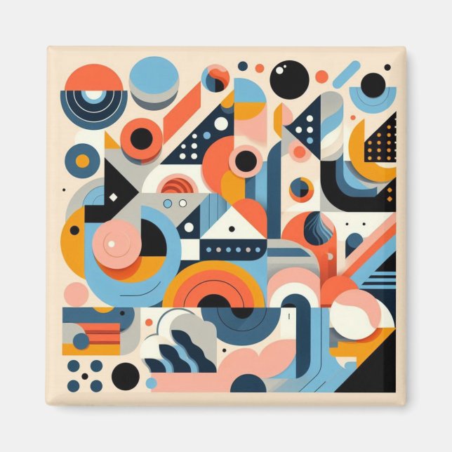 Colorful Abstract Design  Magnet (Front)
