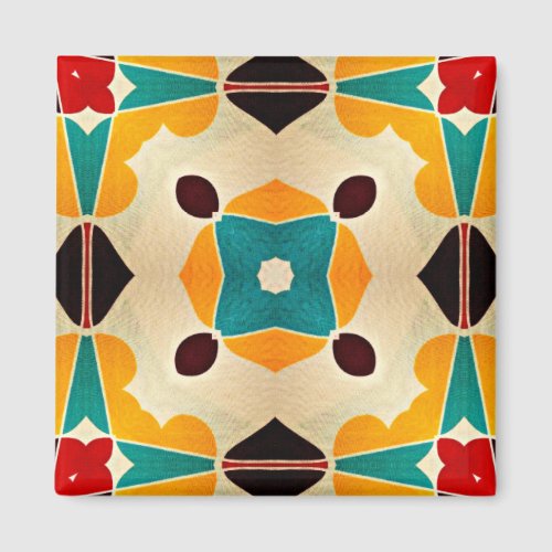 Colorful abstract design magnet