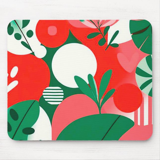 Colorful abstract design mouse pad (Front)