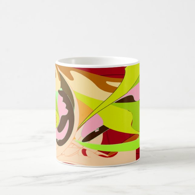 "Colorful Abstract Design Mug" Coffee Mug (Center)