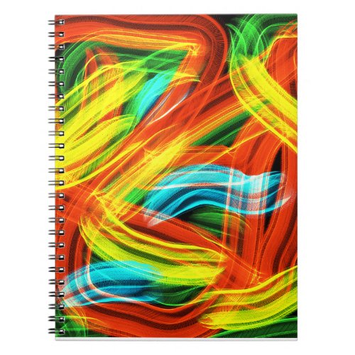 colorful abstract design notebook