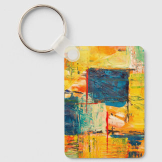  Colorful abstract design on a keychain