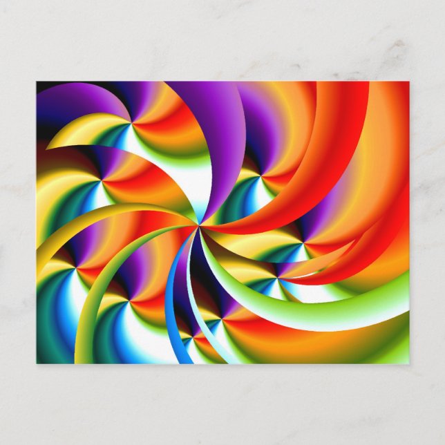 Colorful Abstract Design Postcard (Front)