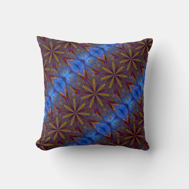 Colorful Abstract Design Throw Pillow (Front)