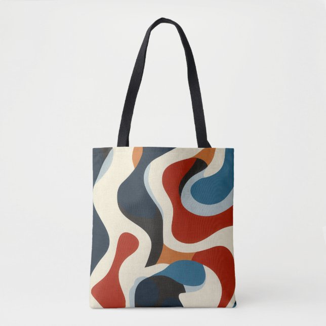 Colorful Abstract Design Tote Bag (Front)