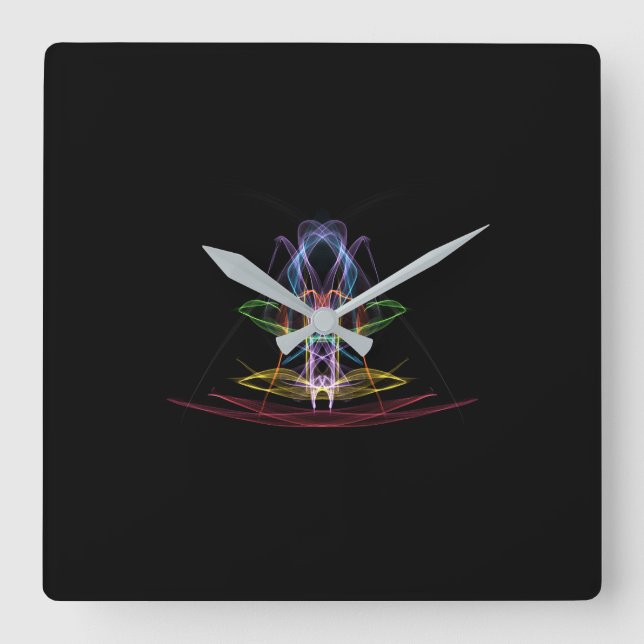 Colorful Abstract Design Wall Clock (Front)