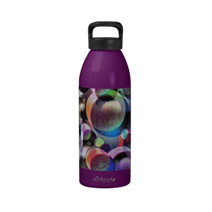 Colorful abstract design with every shape drinking bottle