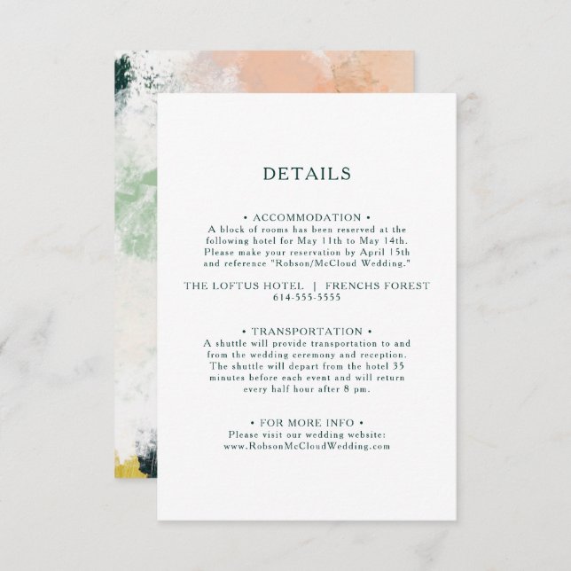 Colorful Abstract Details Enclosure Card (Front/Back)