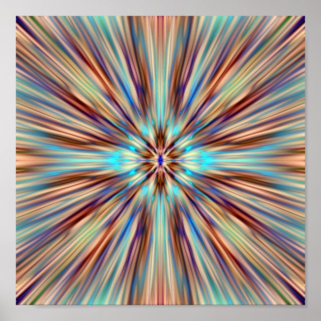 Colorful Abstract Digital Art Poster (Front)