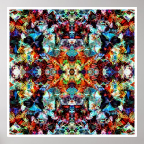 Colorful Abstract Digital Art Poster