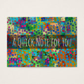 Colorful Abstract Digital Modern Art Notes (Front)