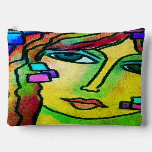 Colorful Abstract Digital Painting Accessory Pouch