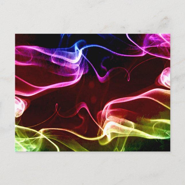 Colorful  Abstract Digital Painting Postcard (Front)