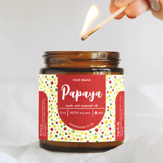 Colorful Abstract DIY Candle Jar Warp Around Label