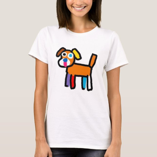 Colorful Abstract Doggy T-Shirt (Front)