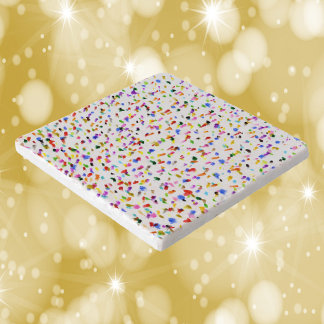 Colorful Abstract Dot Pattern Ink Trivet