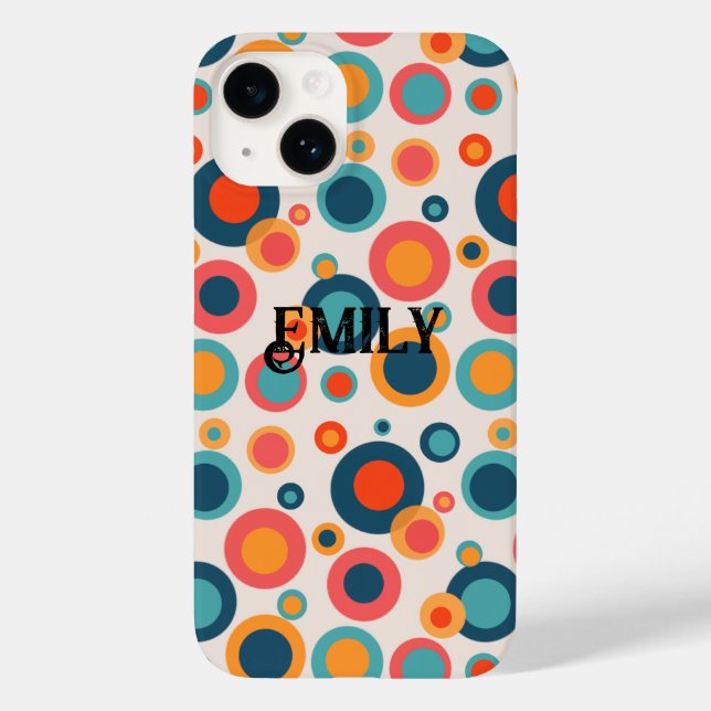 Colorful Abstract Dots Case-Mate iPhone Case (Back)